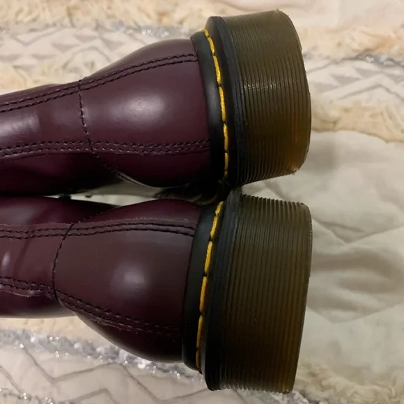 Purple Leather Doc Marten Boots Women’s Size 6 - Picture 10 of 12